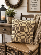 CAMBRIDGE CHOCOLATE/TAN PILLOW 20X20
